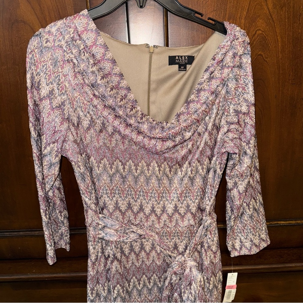 NWT Alex Marie Multicolor Zigzag Dress - Picture 2 of 5